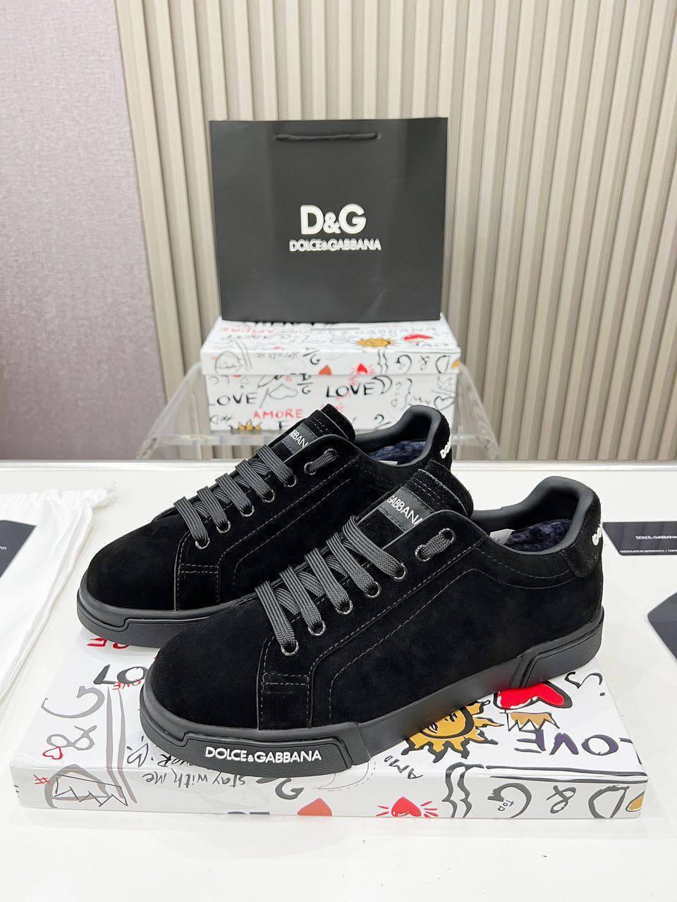 Мужские ботинки Dolce&Gabbana из натуральной замши