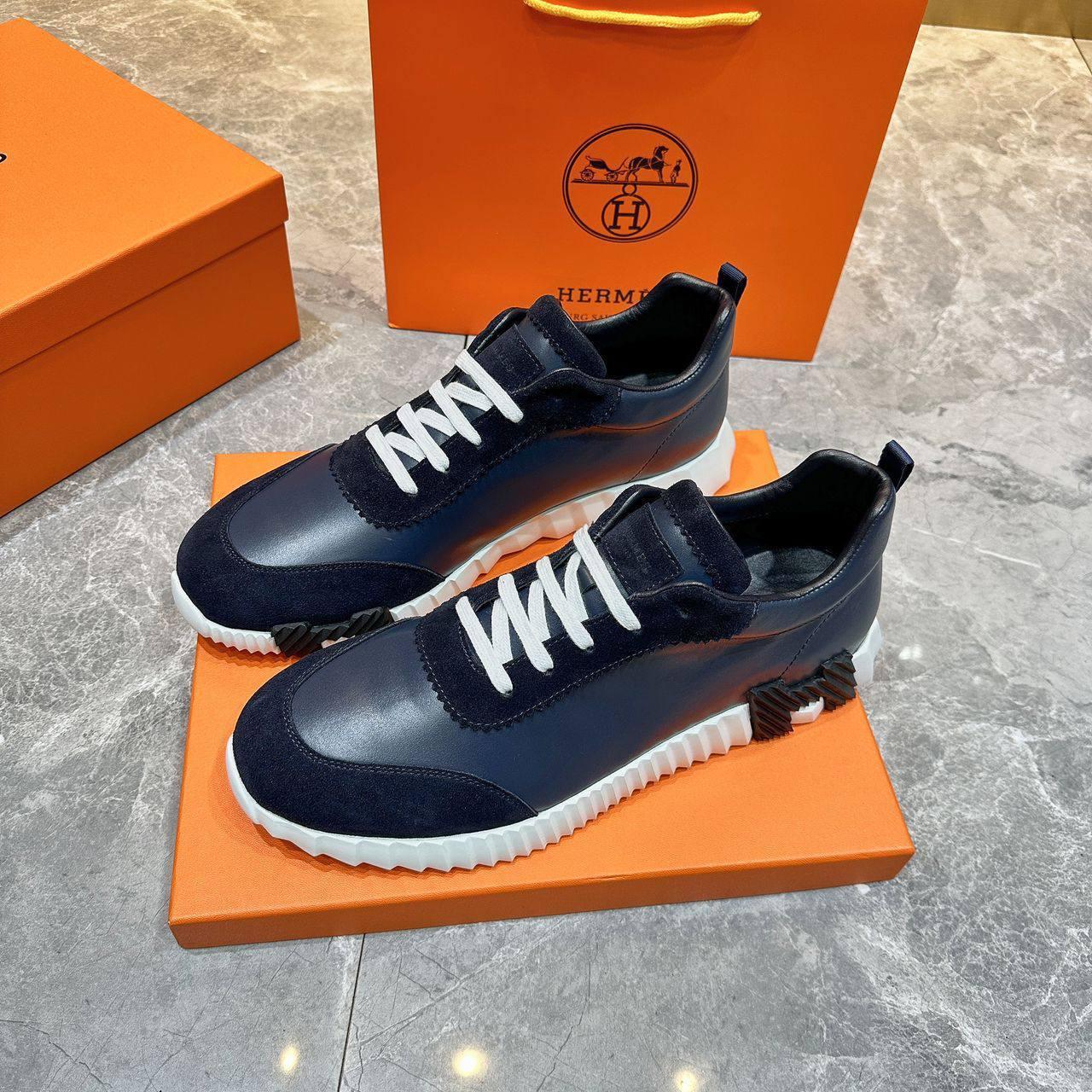 Мужские ботинки Hermes из натуральной кожи и замши