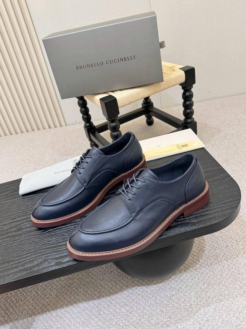 Мужские туфли Brunello Cucinelli из натуральной кожи